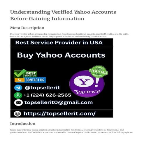 Understanding Verified Yahoo Accounts Before Gaining Information.pdf
