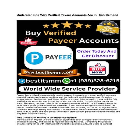 Understanding Why Verified Payeer Accounts Are in High Demand.docx