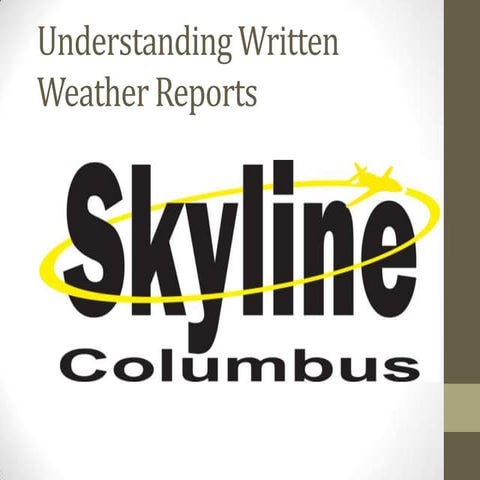 Understanding Written Weather Reports