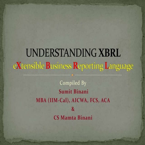 Understanding XBRL