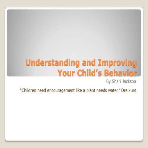 Understanding Your Child’s Behavior