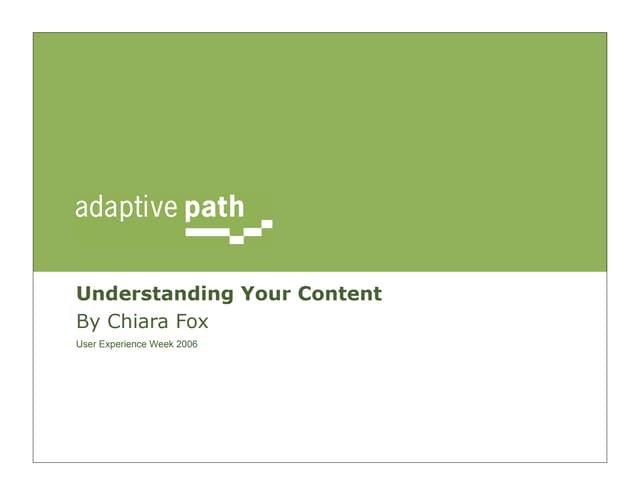 Understanding Your Content