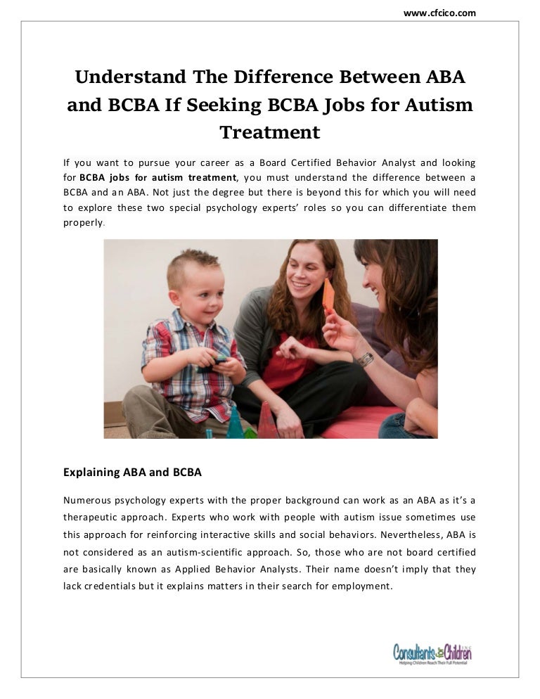 Understand The Difference Between ABA And BCBA If Seeking BCBA Jobs F 