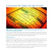Understand The Night Of Lailat Ul Qadr | PDF