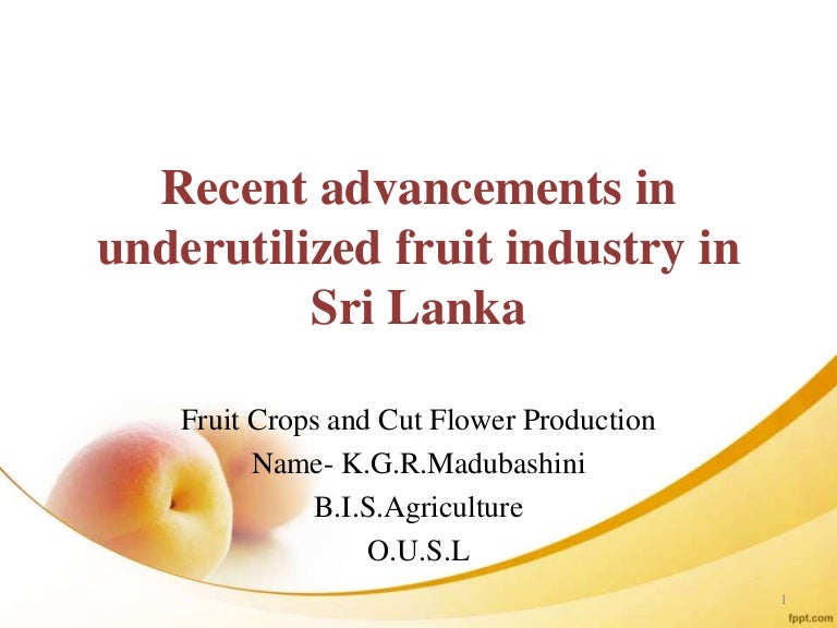 Underutilized fruit crops
