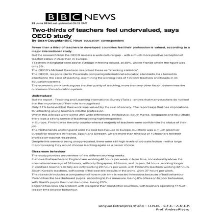 Undervalued teachers