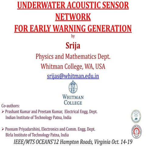 Underwater acoustic sensor network