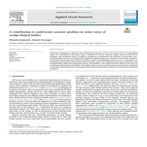 Underwater acoustics 