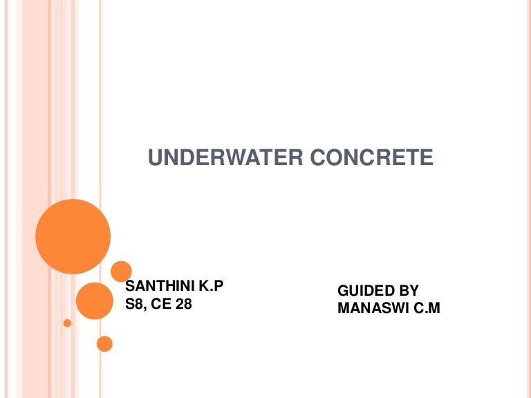 Underwater concrete