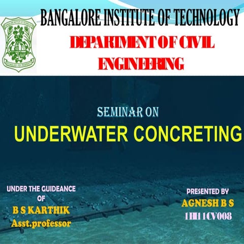 Under water concreting