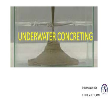 UNDERWATER CONCRETING TECHNIQUES