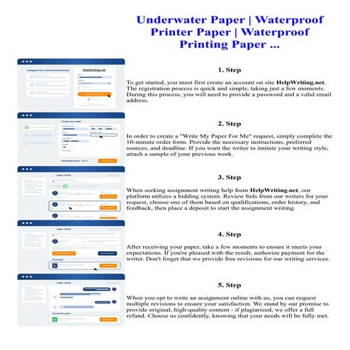 Underwater Paper  Waterproof Printer Paper  Waterproof Printing Paper ...