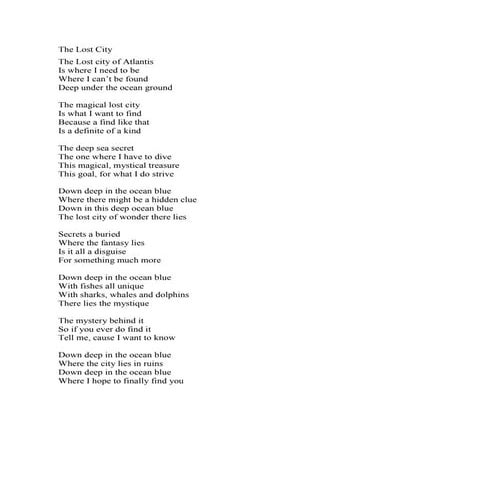 Underwater Secret | DOCX