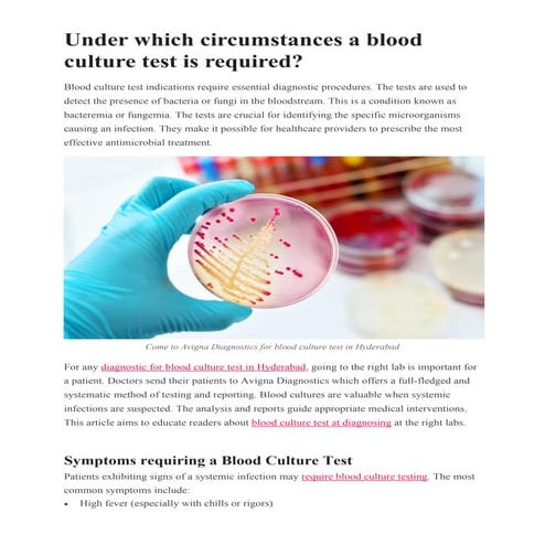 Under which circumstances a blood culture test is required.pdf