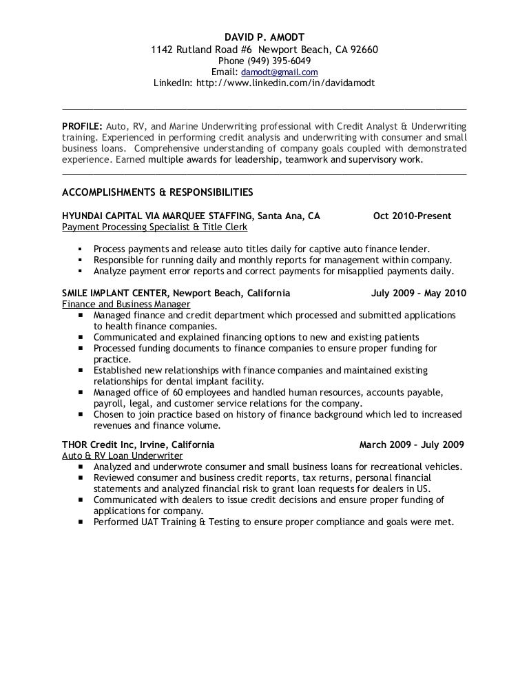 job description of credit analyst
