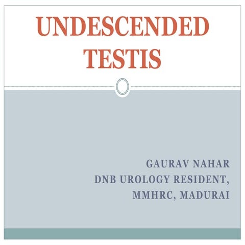 Undescended testis