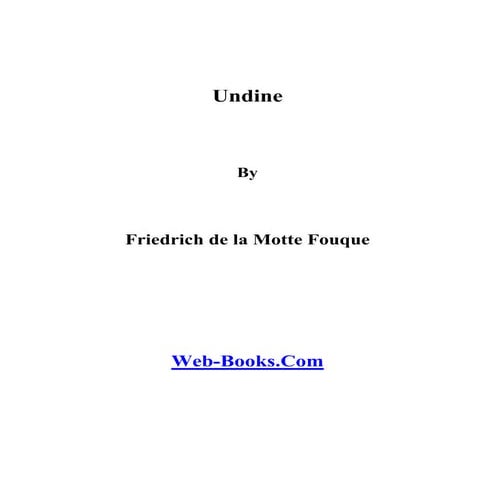 Undine (friedrich-de-la-motte-fouque)