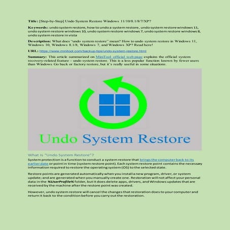 undo system restore