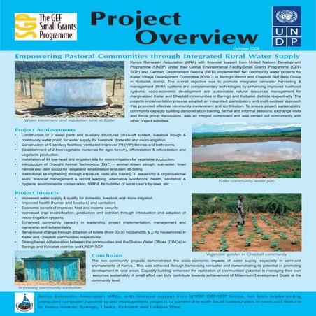 Kenya;  Empowering Pastoral Communities through Integrated Rural Water Supply