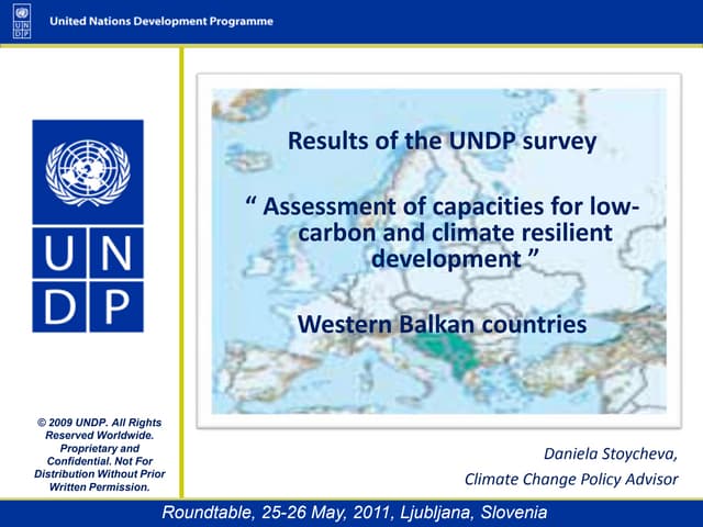 Western Balkans:  Assessment of capacities for low-carbon and climate resilie...