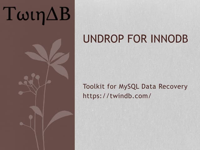 Undrop for InnoDB