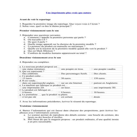 Une imprimante plus vraie que nature