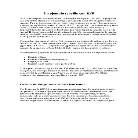 Un ejemplo sencillo con ejb