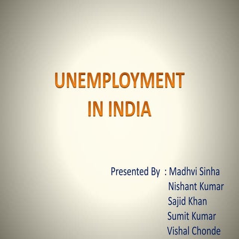 Unemployment in India