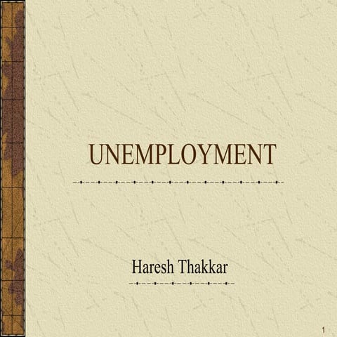 Unemployment Haresh