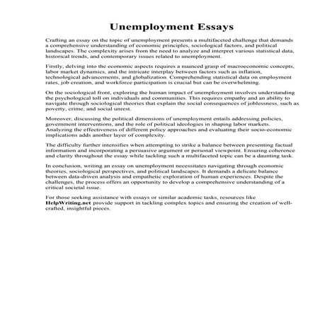 Unemployment Essays.pdf