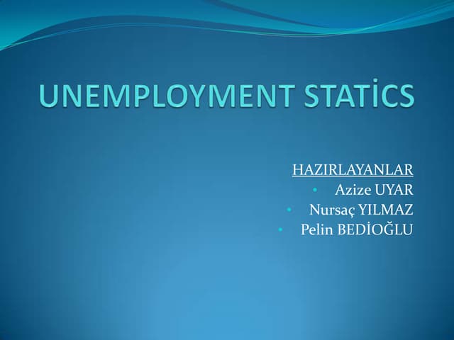 Unemployment statistics