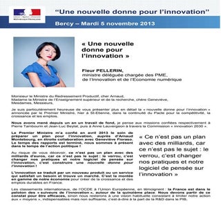 Une nouvelle donne pour l'innovation