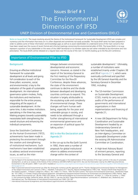 United Nations Environment Programme environment for development