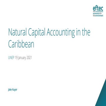Natural Capital Accounting in the Caribbean eftec January 2021