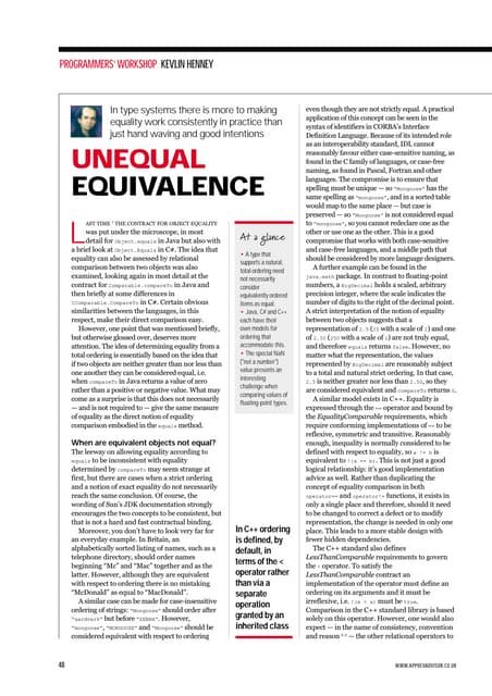 Unequal Equivalence
