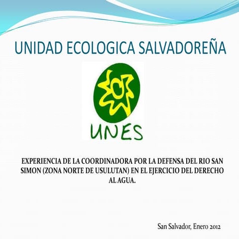 CASOS DE PAÍS Carlos Flores, UNES - El Salvador