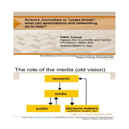 Mr Fabio Turone - Agency Zoe of scientific and medical information - Science ...