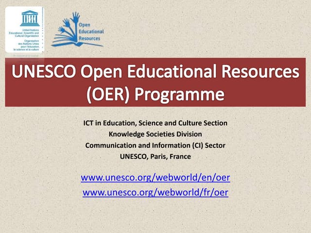 UNESCO OER Programme 2014 ACDE Conference,Victoria Falls, Zimbabwe