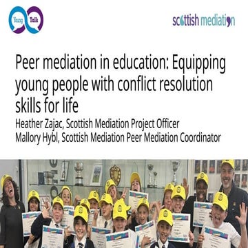 Peer Mediation in Education: Equipping Young People with Conflict Resolution ...