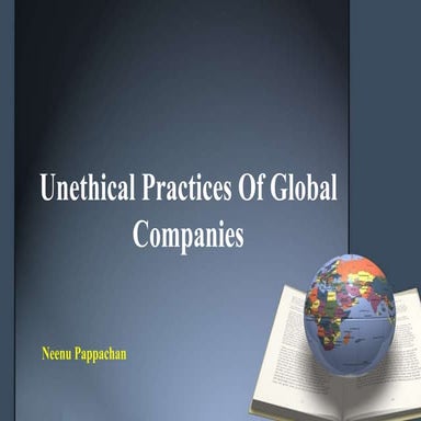 Unethical practices by global companies