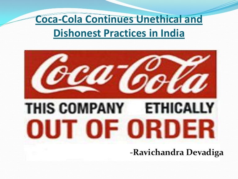 practices done by coca cola company