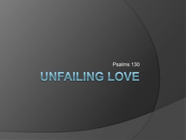 Unfailing Love