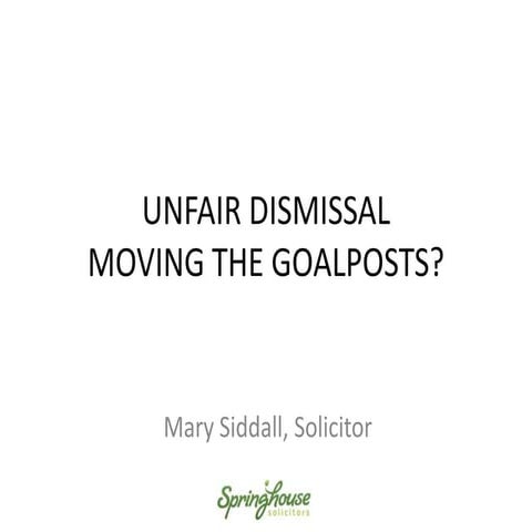 Unfair dismissal