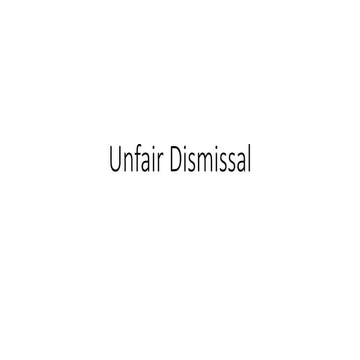 4b. Unfair Dismissal
