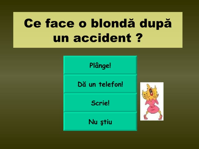 Unfall Blondine