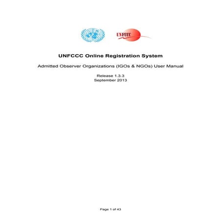 Unfccc ors user_manual-observer_organisations | PDF