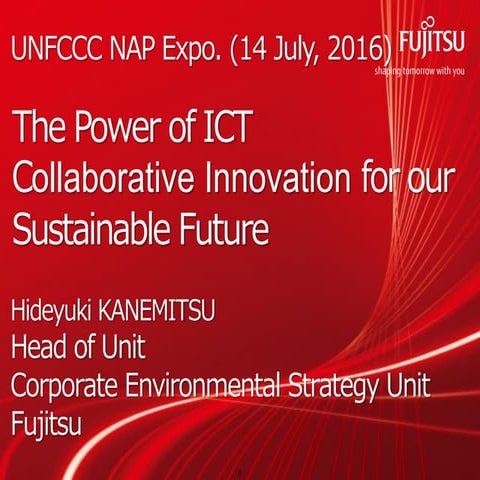 The Power of ICT Collaborative Innovation for our Sustainable Future