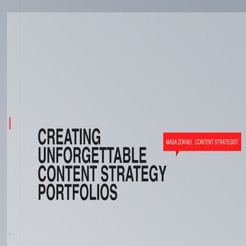 Unforgettable Content Strategy Portfolios 