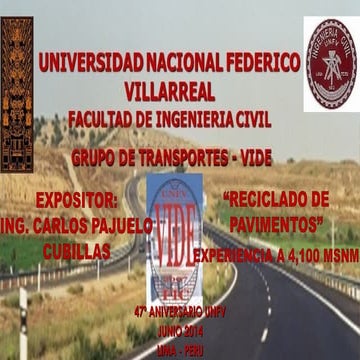 RECICLADO DE PAVIMENTOS A 4,100msnm