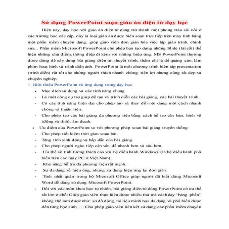 Ung dung powerpoint trong day hoc